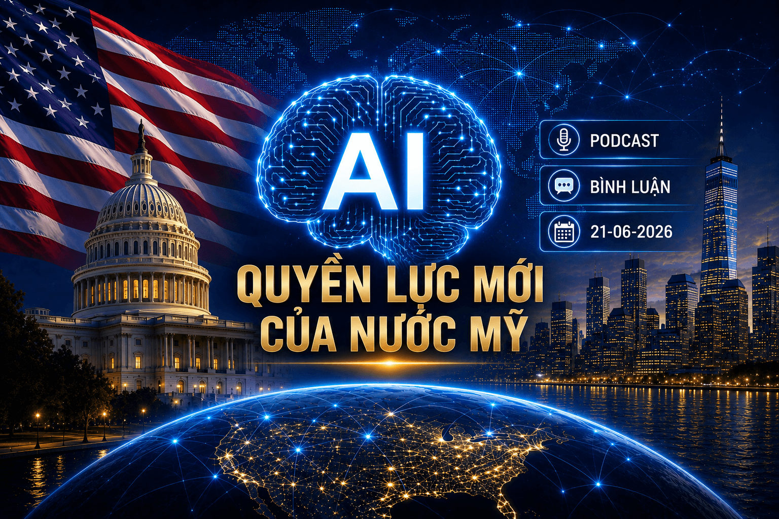 [Podcast cuối tuần] AI và quyền lực mới của nước Mỹ
